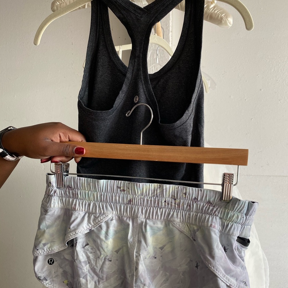 LULULEMON outfit with REVERSIBLE shorts!!